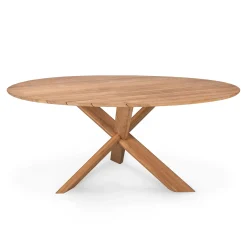 Table Ronde Circle Outdoor Bois Naturel / - O 163 Cm / 6 Personnes - Ethnicraft