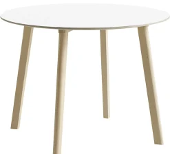 Table Ronde Copenhague Cph Deux 220 Blanc Bois Naturel / Lamine - O 98 Cm - Hay