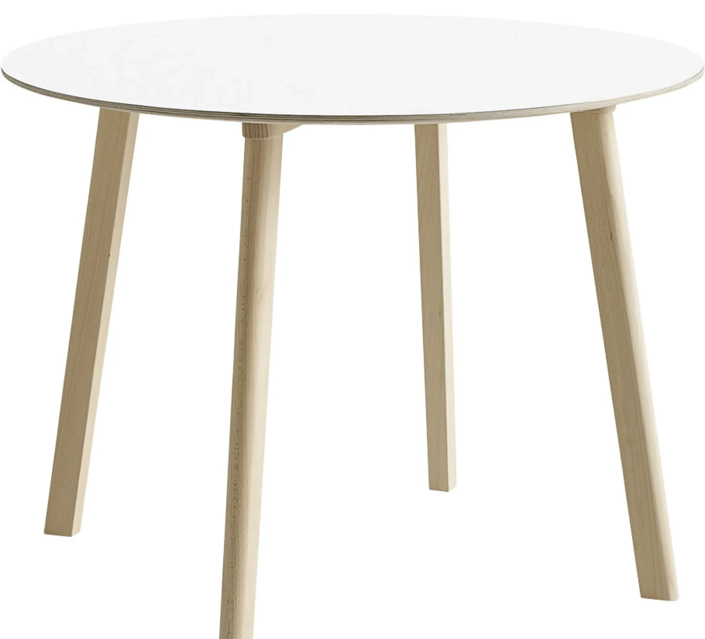 Table Ronde Copenhague Cph Deux 220 Blanc Bois Naturel / Lamine - O 98 Cm - Hay