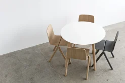 Table Ronde Copenhague Cph Deux 220 Blanc Bois Naturel / Lamine - O 98 Cm - Hay