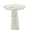 Table Ronde Disc Plastique Bois Pierre/ O 70 X H 75 Cm - Resine Aspect Marbre - Pols Potten