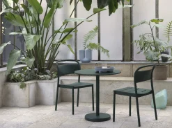 Table Ronde Linear Cafe Metal Vert / O 70 Cm - Muuto