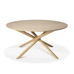 Table Ronde Mikado Bois Naturel / Massif - O 150 Cm - Ethnicraft