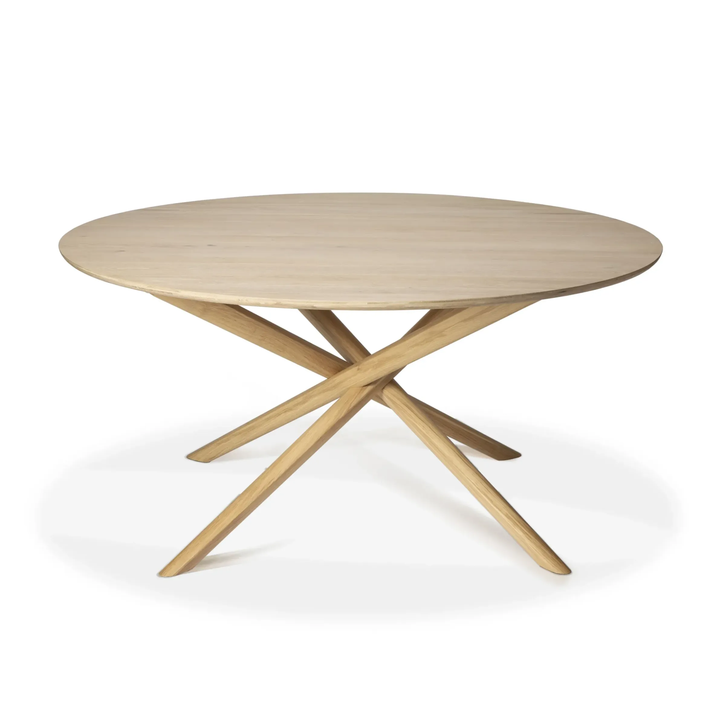 Table Ronde Mikado Bois Naturel / Massif - O 150 Cm - Ethnicraft