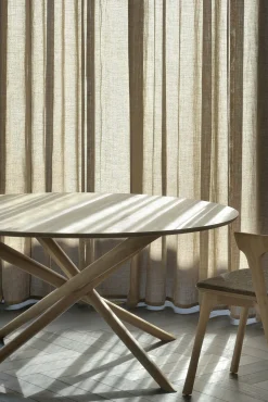 Table Ronde Mikado Bois Naturel / Massif - O 150 Cm - Ethnicraft