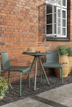 Table Ronde Nami Plastique Vert / O 65 Cm - Plastique Recycle - Houe
