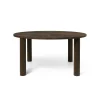 Table Ronde Post Marron Bois Naturel / O 150 X H 73 Cm -  Marqueterie Faite Main - Ferm Living