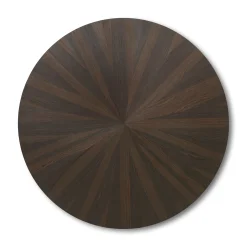 Table Ronde Post Marron Bois Naturel / O 150 X H 73 Cm -  Marqueterie Faite Main - Ferm Living