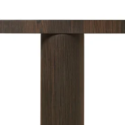 Table Ronde Post Marron Bois Naturel / O 150 X H 73 Cm -  Marqueterie Faite Main - Ferm Living