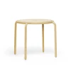 Table Ronde Toni Bistreau Metal Beige / O 80 Cm - Trou Pour Parasol + Bougeoir Amovible - Fatboy