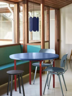 Table Ronde Two-Colour Bois Bleu / O 120 Cm - Mdf Valchromat® - Hay