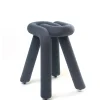 Tabouret Bold Tissu Bleu Rembourre / Tissu - Moustache