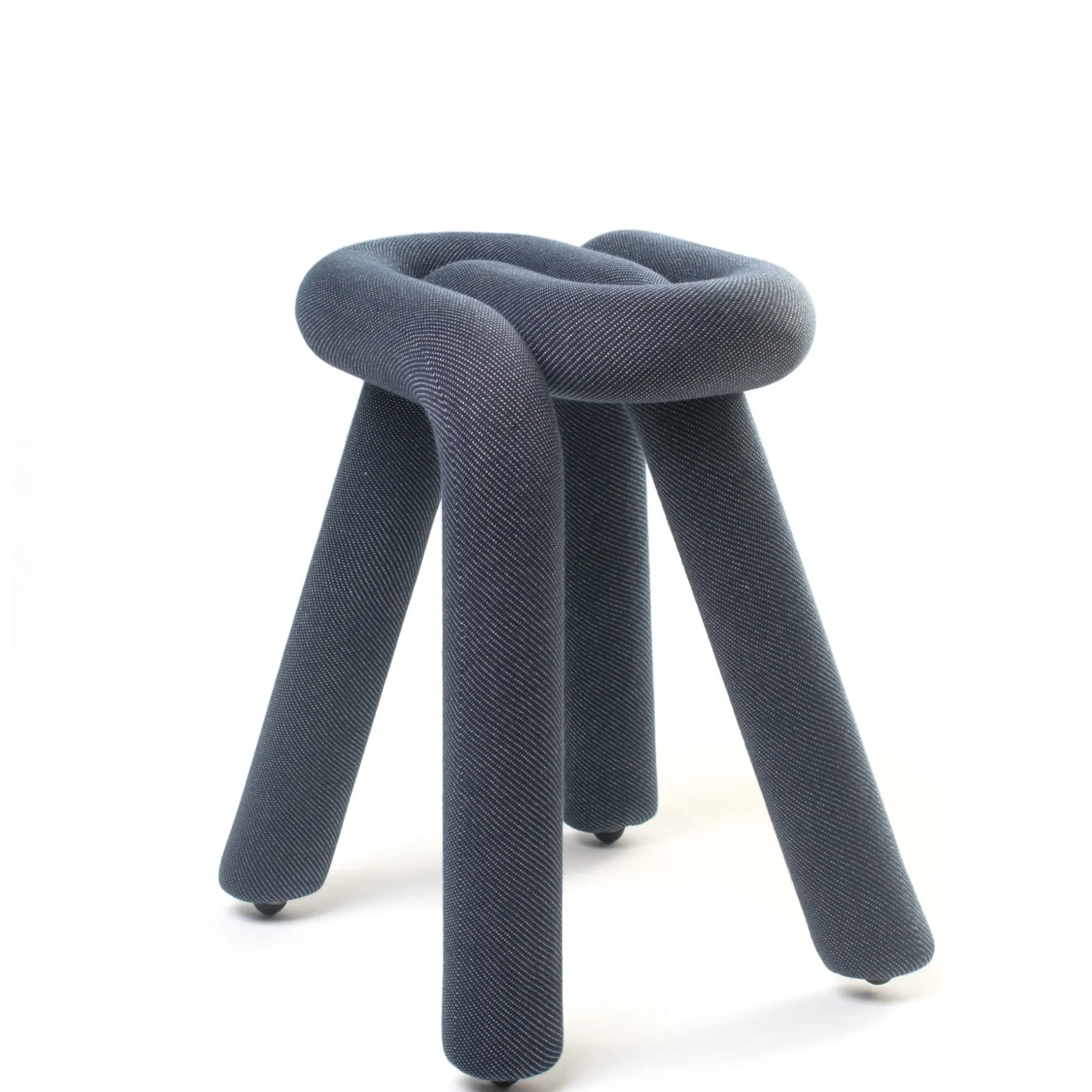 Tabouret Bold Tissu Bleu Rembourre / Tissu - Moustache