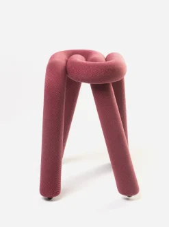 Tabouret Bold Tissu Rouge Rembourre / Tissu - Moustache