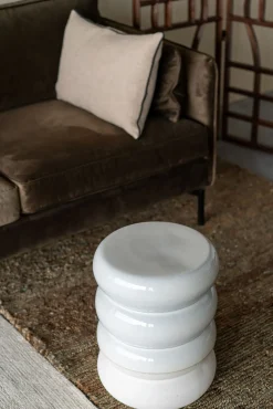 Tabouret Chubby Ceramique Blanc / Ceramique - O34 X H44 Cm - Pols Potten