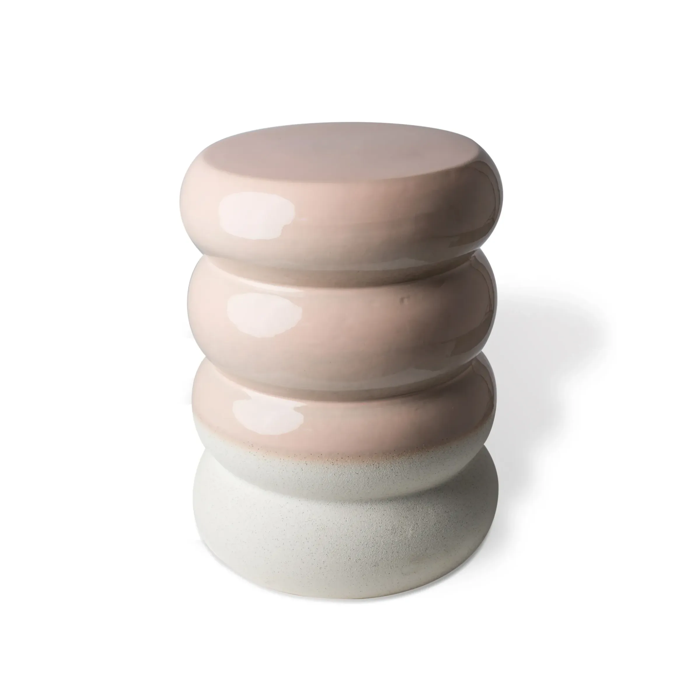 Tabouret Chubby Ceramique Rose / Ceramique - O34 X H44 Cm - Pols Potten