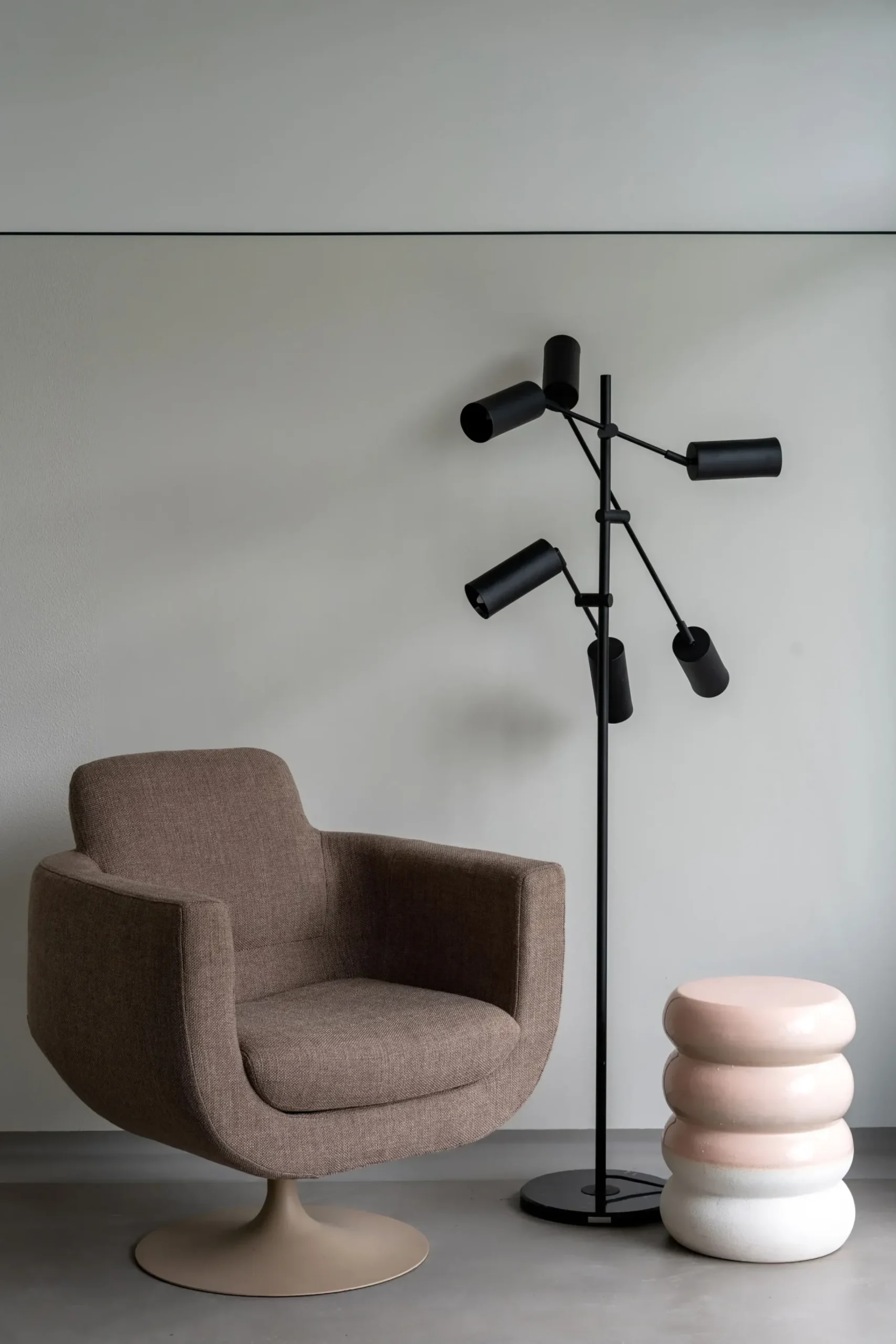 Tabouret Chubby Ceramique Rose / Ceramique - O34 X H44 Cm - Pols Potten