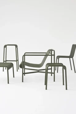 Tabouret De Bar Palissade Metal Vert / H 75 Cm  - R & E Bouroullec - Hay