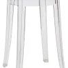 Tabouret Empilable Charles Ghost Plastique Transparent H 46 Cm / Plastique - Kartell
