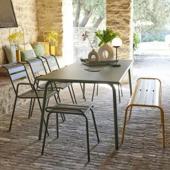 Tabouret Empilable Monceau Metal Jaune - Fermob
