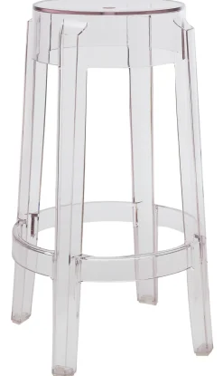 Tabouret Haut Empilable Charles Ghost Plastique Transparent / H 65 Cm - Kartell
