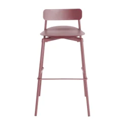 Tabouret Haut Empilable Fromme Metal Rouge / H 75 Cm - Aluminium - Petite Friture