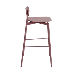 Tabouret Haut Empilable Fromme Metal Rouge / H 75 Cm - Aluminium - Petite Friture
