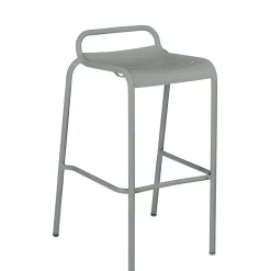 Tabouret Haut Luxembourg Metal Gris / Aluminium - H 78 Cm - Fermob