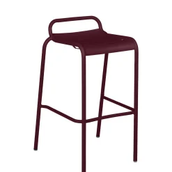 Tabouret Haut Luxembourg Metal Rouge / Aluminium - H 78 Cm - Fermob