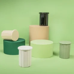 Tabouret Roman Plastique Vert / Plastique Laque - Pols Potten