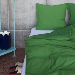 Taie D'Oreiller 65 X 65 Cm Duo Tissu Vert / Coton Oeko-Tex - Hay