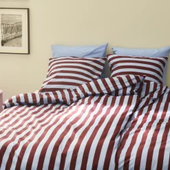 Taie D'Oreiller 65 X 65 Cm Ete Tissu Rouge Violet / Coton Oeko-Tex - Hay