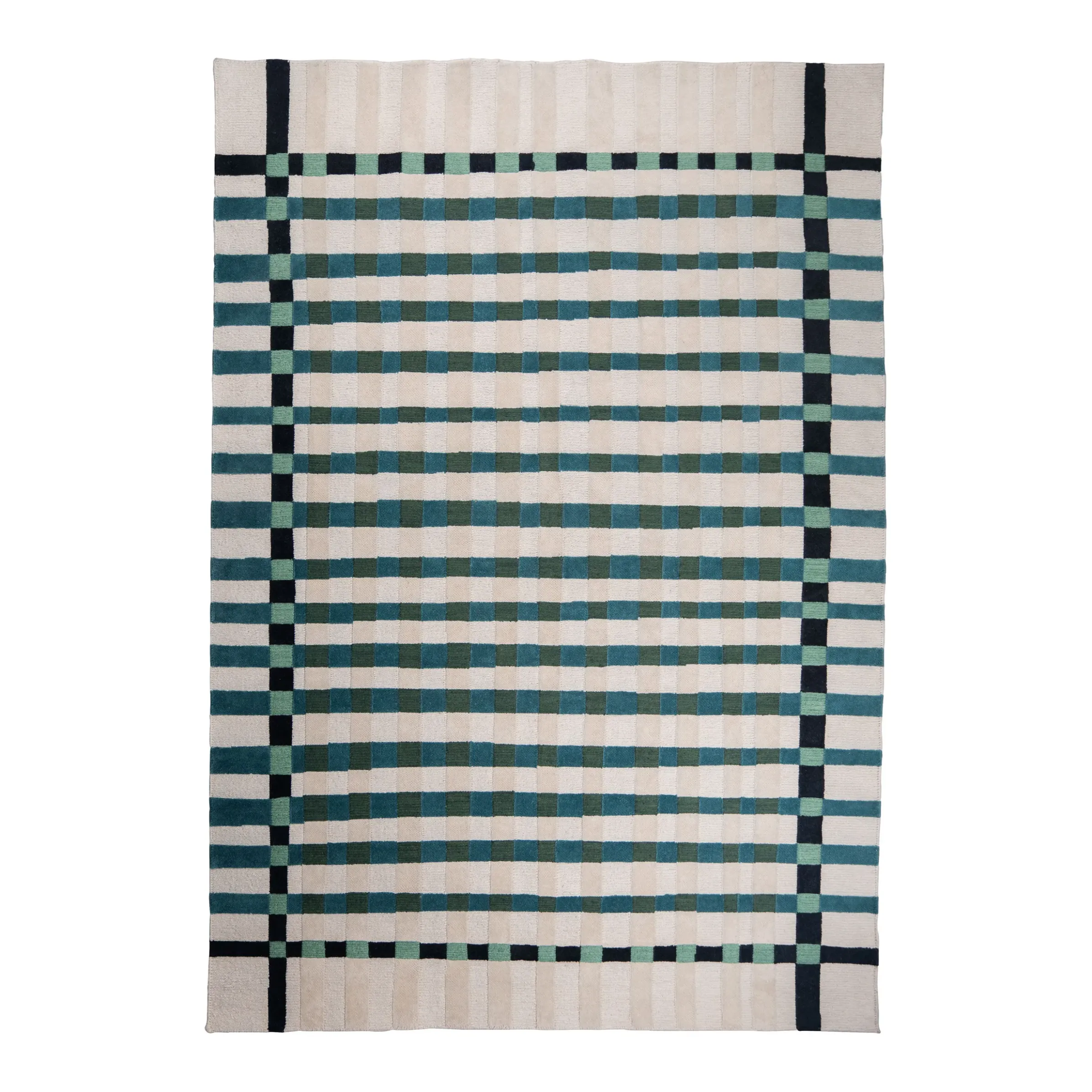 Tapis D'extérieur Vichy Plastique Bleu / 200 X 300 Cm - Fibre Plastique Recyclee - Maison Sarah Lavoine