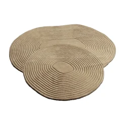 Tapis Zen Shaped  Beige / 140 X 145 Cm - Fait Main - Bolia