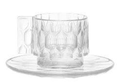 Tasse A Cafe Jellies Family Plastique Transparent / Set Tasse + Soucoupe - Kartell