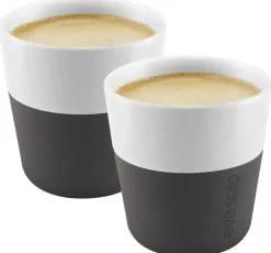Tasse A Espresso  Ceramique Blanc Noir / Set De 2 - 80 Ml - Eva Solo