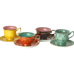 Tasse A The Grandpa Ceramique/ Set De 4 - Avec Soucoupes - Pols Potten