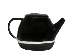 Theiere Sicilia Ceramique Noir / O 15 X H 14 Cm - Maison Sarah Lavoine