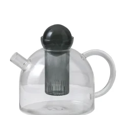 Theiere Still Verre Noir Transparent / 1,25 L - Verre Souffle Bouche - Ferm Living