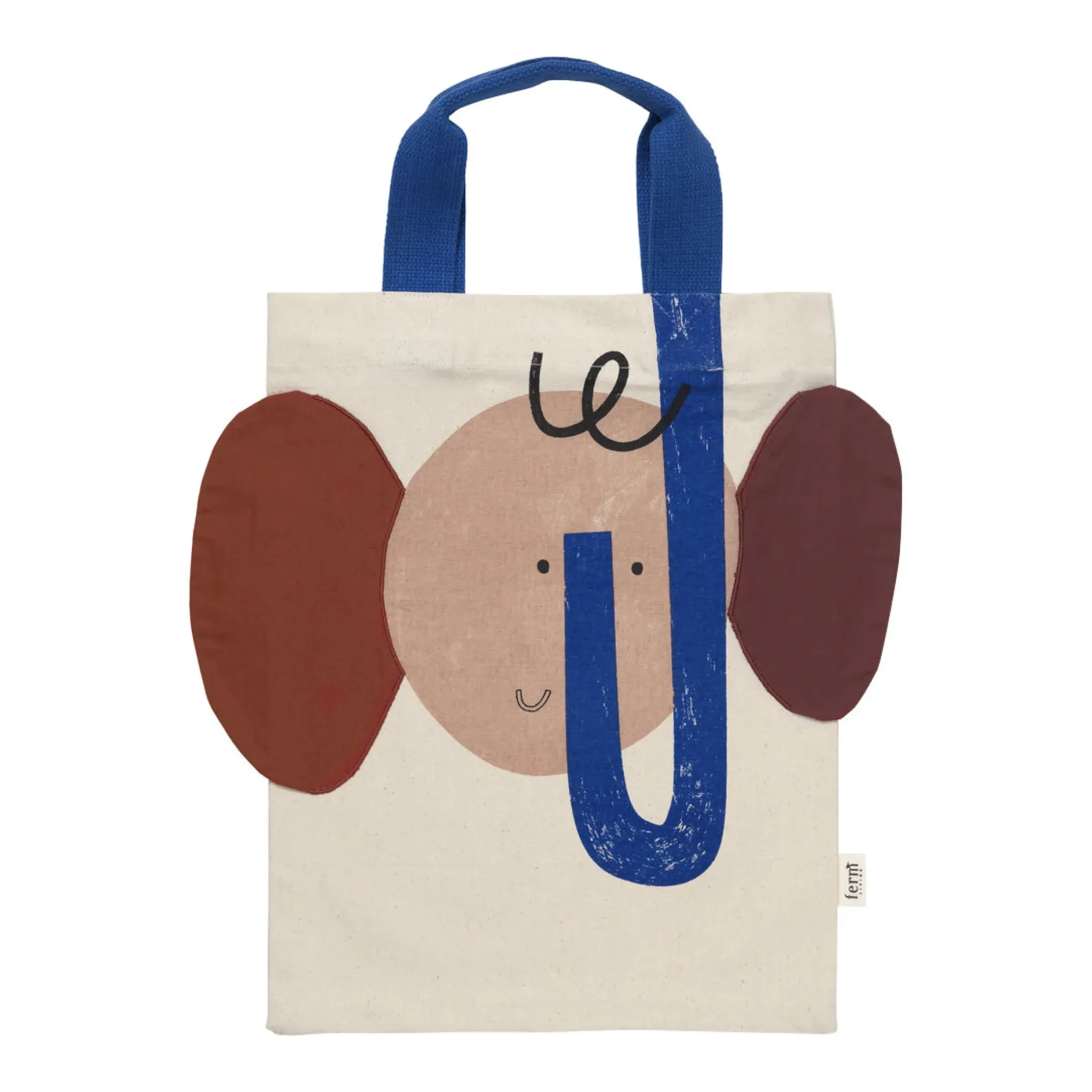 Tote Bag Elephant Tissu/ Coton Organique - L 28 X H 34 Cm - Ferm Living