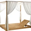 Transat Double Essenza Bois Naturel Bois / A Baldaquin - Inclinable / 170 X 215 Cm - Ethimo