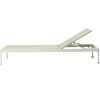 Transat Inclinable A Roulettes Infinity Resine Tressee Blanc  / Sans Matelas - Ethimo