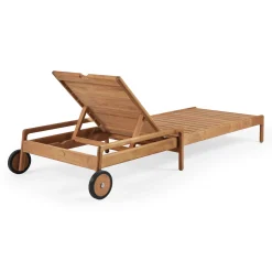 Transat Inclinable A Roulettes Jack Bois Naturel Bois - Ethnicraft