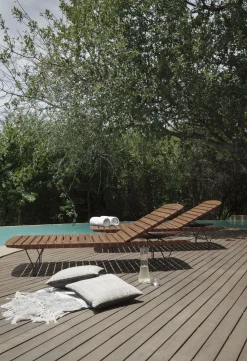Transat Inclinable Molo Bois Naturel Bois - Houe