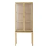 Vaisselier Curiosity Verre Bois Naturel / L 70,5 X H 168 Cm - Verre Cannele - Menu