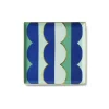 Vide-Poche Riviera Wave Ceramique Bleu Multicolore / Coupelle - Porcelaine / 15,5 X 15,5 Cm - Octaevo